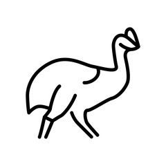 Cassowary icon vector isolated on white background, Cassowary sign