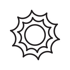 Sun icon vector isolated on white background, Sun sign