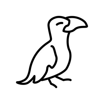 recommend clip art: Hornbill icon vector isolated on white background, Hornbill sign