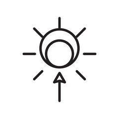 Sunrise icon vector isolated on white background, Sunrise sign