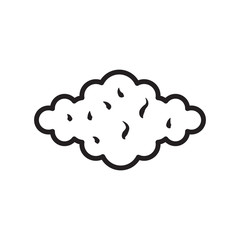 Cloudy icon vector isolated on white background, Cloudy sign