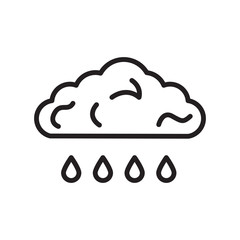 Rain icon vector isolated on white background, Rain sign