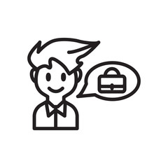 Obraz premium Employee icon vector isolated on white background, Employee sign