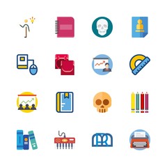education icons set. human, program, cactus and communication graphic works