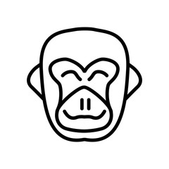 Gorilla icon vector isolated on white background, Gorilla sign