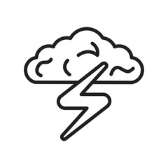 Light bolt icon vector isolated on white background, Light bolt sign