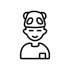 Kid icon vector isolated on white background, Kid sign