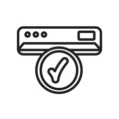 Air conditioner icon vector isolated on white background, Air conditioner sign