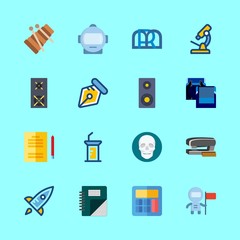 16 education icons set