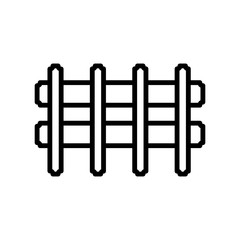 Fence icon vector isolated on white background, Fence sign