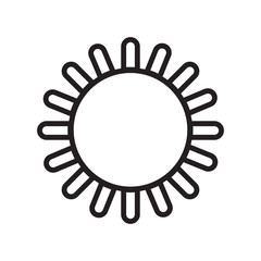 Sun icon vector isolated on white background, Sun sign