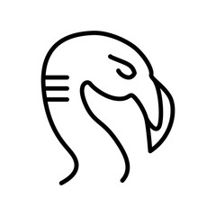 Flamingo icon vector isolated on white background, Flamingo sign