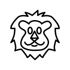 Lion icon vector isolated on white background, Lion sign