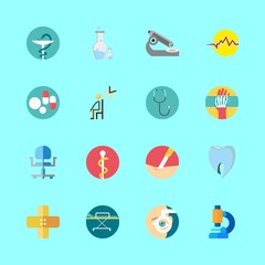 hospital icons set. mask, sterilization, formula and attributes graphic works
