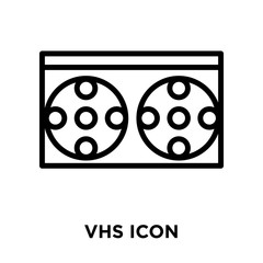 vhs icons isolated on white background. Modern and editable vhs icon. Simple icon vector illustration.
