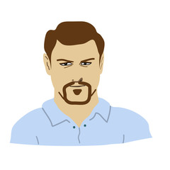 Man face icon vector illustration graphic design, man avatar icon