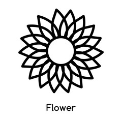 Flower icon vector isolated on white background, Flower sign , line or linear design elements in outline style