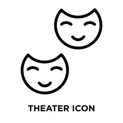 theater icons isolated on white background. Modern and editable theater icon. Simple icon vector illustration.