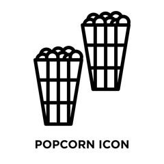 popcorn icons isolated on white background. Modern and editable popcorn icon. Simple icon vector illustration.