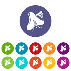 Smallpox virus icons color set vector for any web design on white background