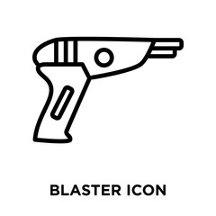 Blaster icon vector isolated on white background, Blaster sign , linear and stroke elements in outline style