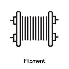 Filament icon vector isolated on white background, Filament sign , line or linear design elements in outline style