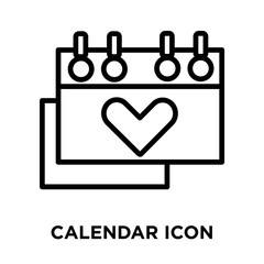 calendar icons isolated on white background. Modern and editable calendar icon. Simple icon vector illustration.