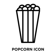 popcorn icons isolated on white background. Modern and editable popcorn icon. Simple icon vector illustration.