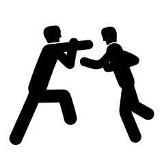 Boxing icon vector isolated on white background, Boxing sign