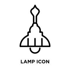 Lamp icon vector isolated on white background, Lamp sign , linear and stroke elements in outline style