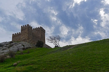 Fototapeta na wymiar Citadel in Genoese fortress in Sudak, Crimea.