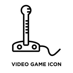 Video game icon vector isolated on white background, Video game sign , linear and stroke elements in outline style