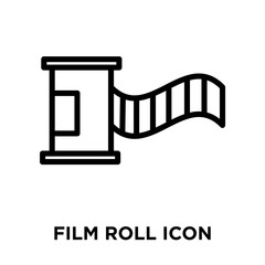film roll icons isolated on white background. Modern and editable film roll icon. Simple icon vector illustration.