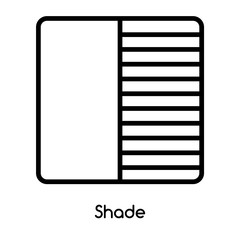 Shade icon vector isolated on white background, Shade sign , line or linear design elements in outline style