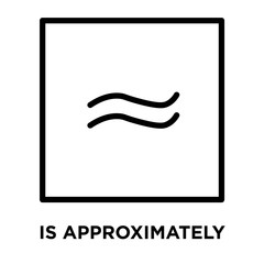 Obraz premium is approximately equal to icons isolated on white background. Modern and editable is approximately equal to icon. Simple icon vector illustration.