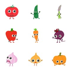 Fototapeta premium Fennel icons set. Isometric set of 9 fennel vector icons for web isolated on white background