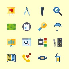 16 business icons set