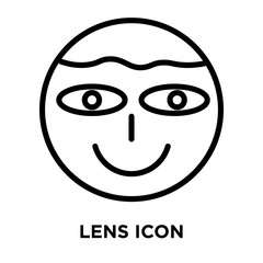 lens icons isolated on white background. Modern and editable lens icon. Simple icon vector illustration.