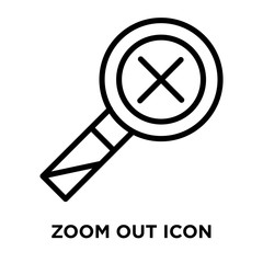 zoom out icons isolated on white background. Modern and editable zoom out icon. Simple icon vector illustration.