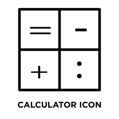 calculator icons isolated on white background. Modern and editable calculator icon. Simple icon vector illustration.
