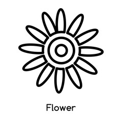 Flower icon vector isolated on white background, Flower sign , line or linear design elements in outline style