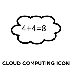 cloud computing icons isolated on white background. Modern and editable cloud computing icon. Simple icon vector illustration.
