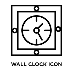 wall clock icons isolated on white background. Modern and editable wall clock icon. Simple icon vector illustration.