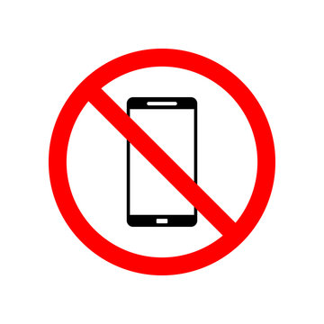 forbidden use mobile phone icon. Element of ptohibited sign for mobile concept and web apps. Sign of forbidden use mobile phone icon can be used for web and mobile
