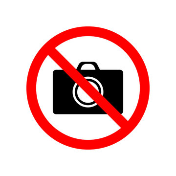 prohibited photograph icon. Element of ptohibited sign for mobile concept and web apps. Sign of prohibited photograph icon can be used for web and mobile