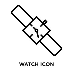 watch icons isolated on white background. Modern and editable watch icon. Simple icon vector illustration.