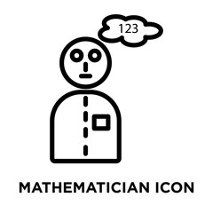 mathematician icons isolated on white background. Modern and editable mathematician icon. Simple icon vector illustration.