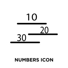 numbers icons isolated on white background. Modern and editable numbers icon. Simple icon vector illustration.