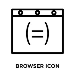 browser icons isolated on white background. Modern and editable browser icon. Simple icon vector illustration.