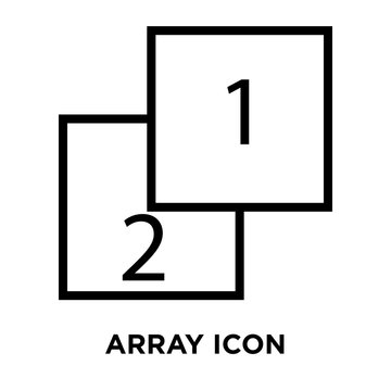 array icons isolated on white background. Modern and editable array icon. Simple icon vector illustration.